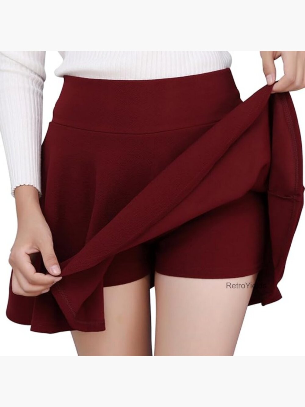 Women's Stretchy Skort with 4-Way Stretch, A-Line Mini Golf Tennis Casual Shorts